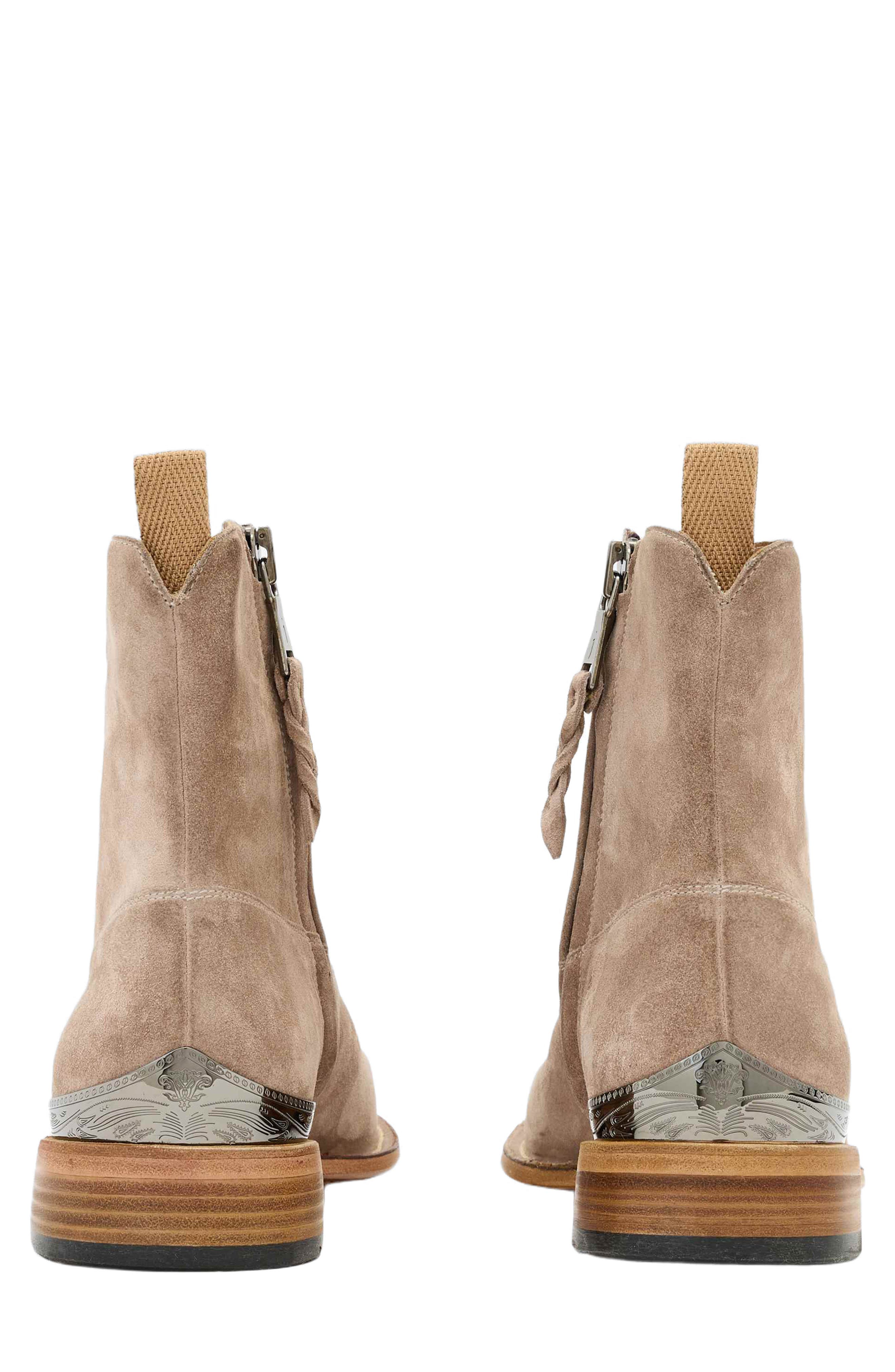 John Varvatos Regent Western Boot, Alternate, color, Grey Sky