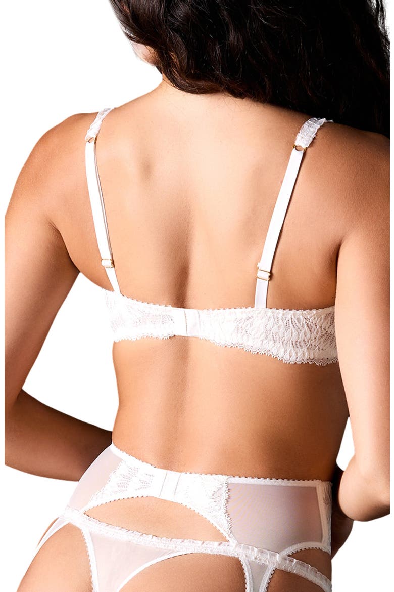 Loulou Lace Underwire Balconette Bra, Alternate, color, BLANC
