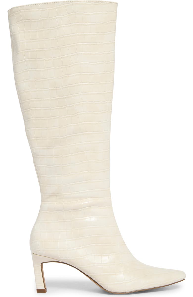 Coconuts by Matisse Robbie Croc Embossed Tall Boot, Alternate, color, Ivory Croc