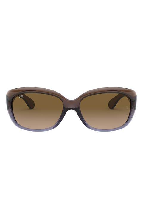 Jackie 58mm Rectangular Sunglasses
