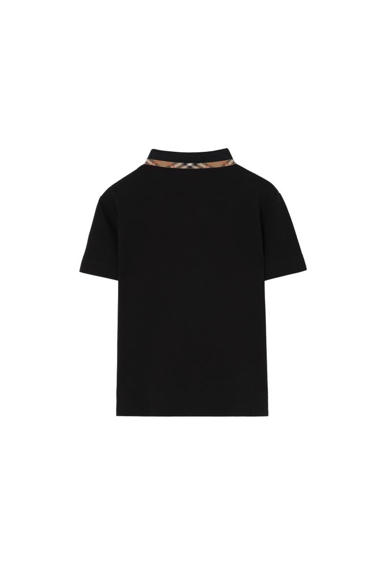 Cotton Pique Polo Shirt, Alternate, color, Black