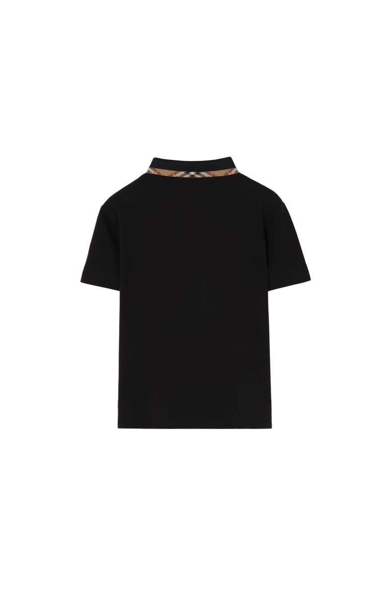 Burberry Cotton Pique Polo Shirt, Alternate, color, Black