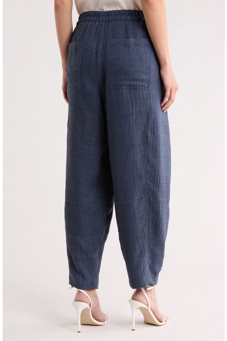 Textured Twill Barrel Leg Pants, Alternate, color, HEATHER INDIGO