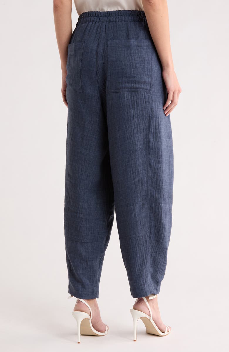 MAX STUDIO Textured Twill Barrel Leg Pants, Alternate, color, Heather Indigo