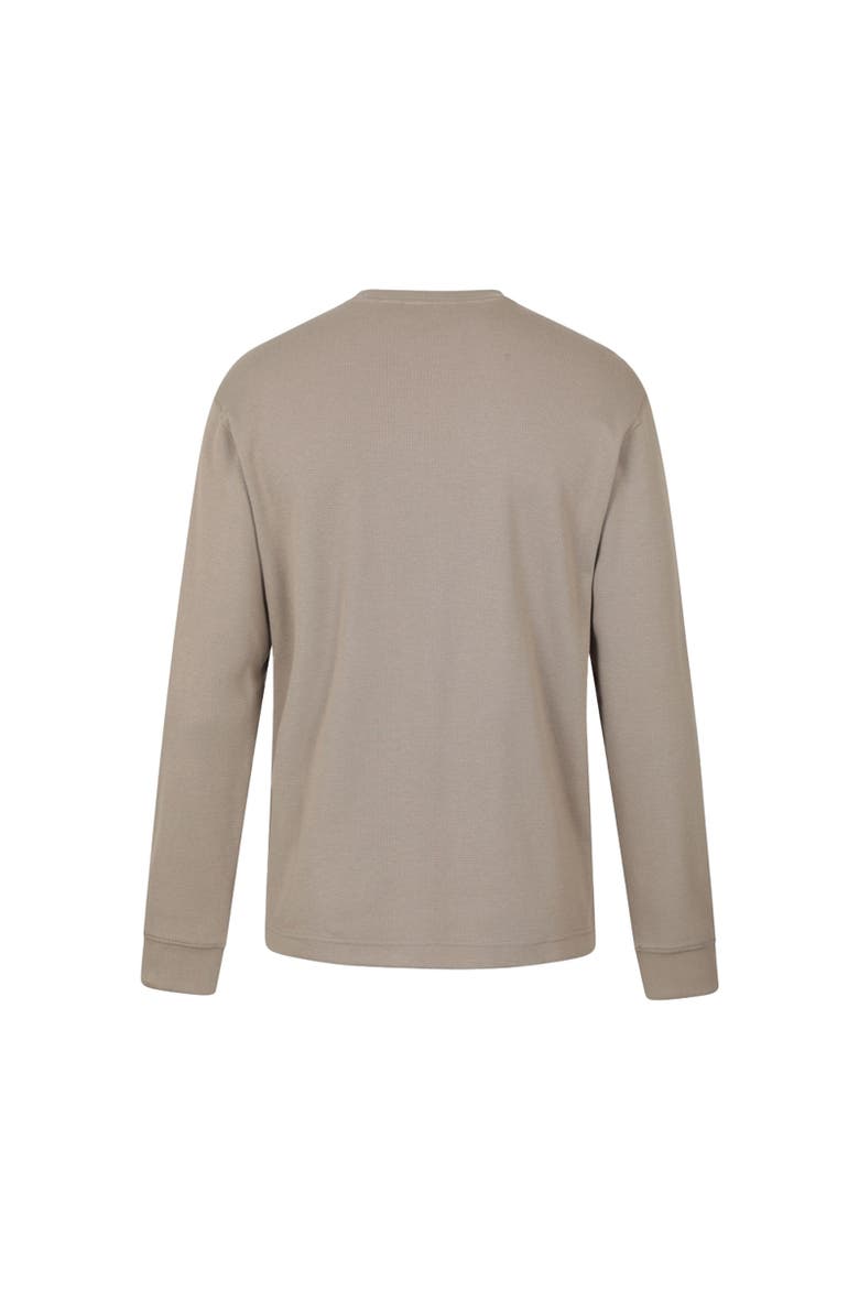 Tillsbury Textured Waffle Crew Neck Long-sleeved Sweatshirt, Alternate, color, Dark Beige