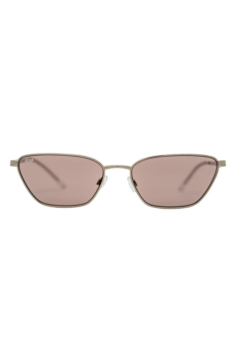 OTRA Dahlia 57mm Cat Eye Sunglasses, Main, color, Silver/ Rose