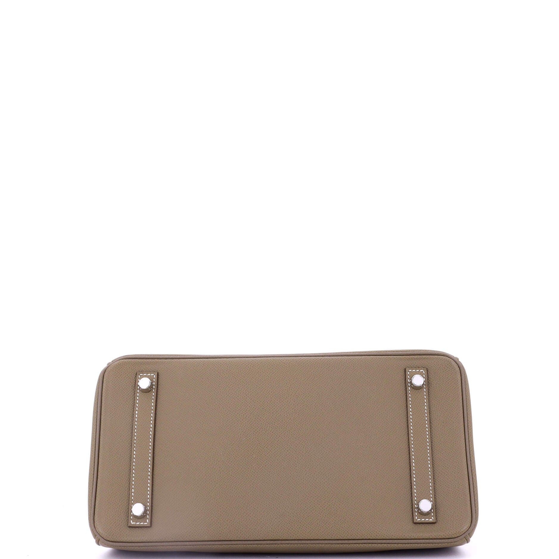 Pre-Owned Hermes Birkin Handbag Grey Epsom with Palladium Hardware 30, Alternate, color, 