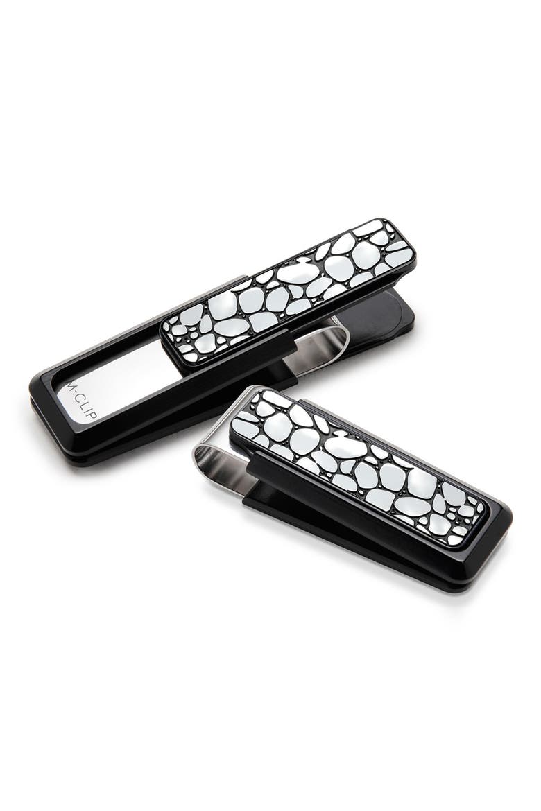 River Rock Money Clip, Main, color, BLACK/ BLACK