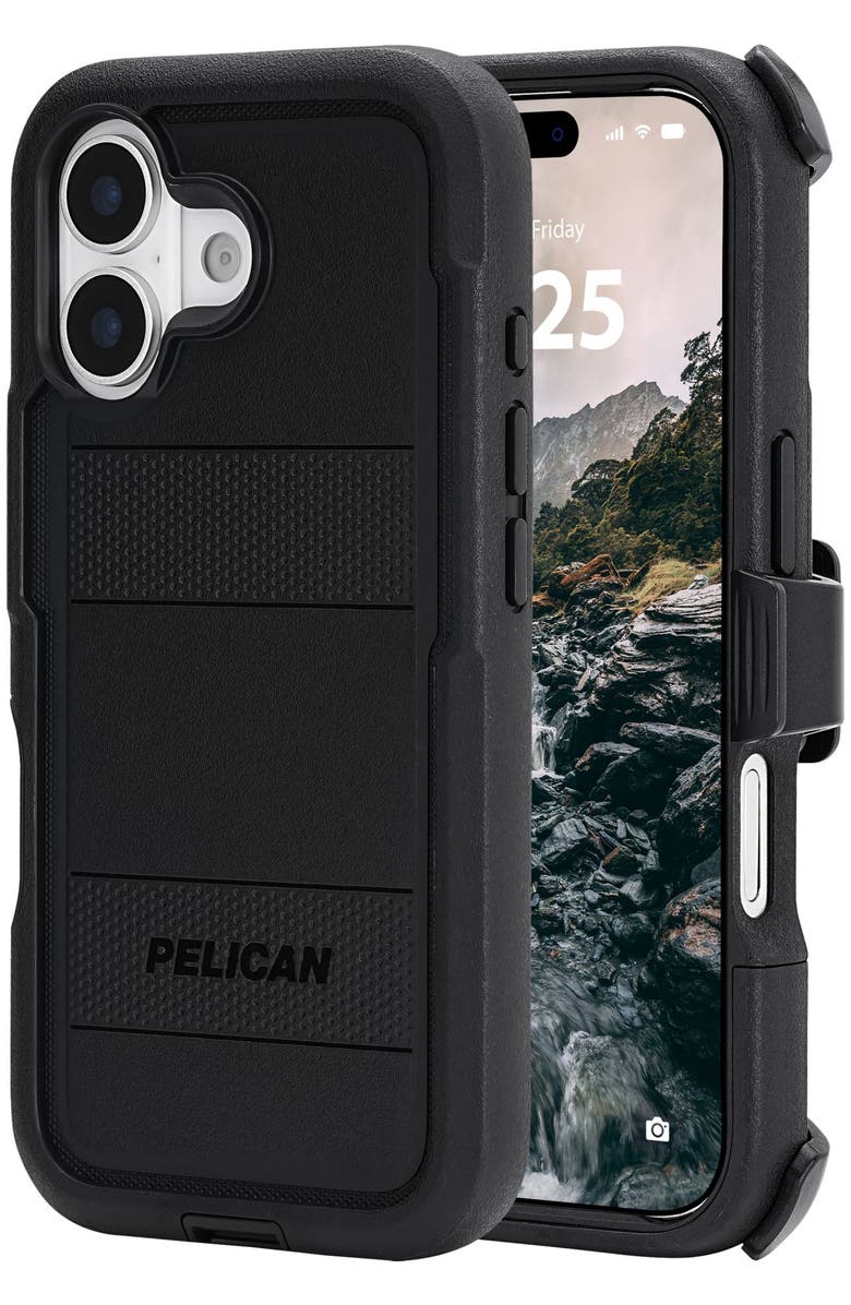 Pelican Voyager MagSafe Case with Holster, Main, color, Black