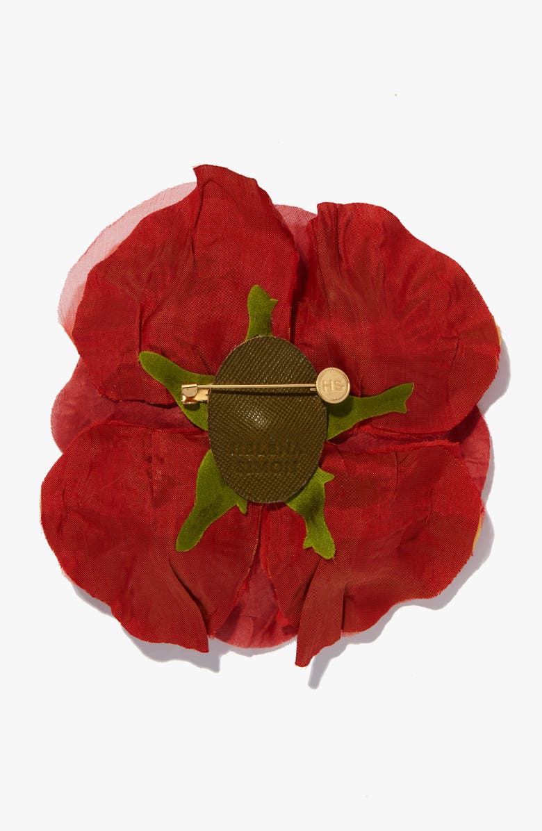 Helena Simon The Orange Poppy Floral Brooch, Alternate, color, Orange