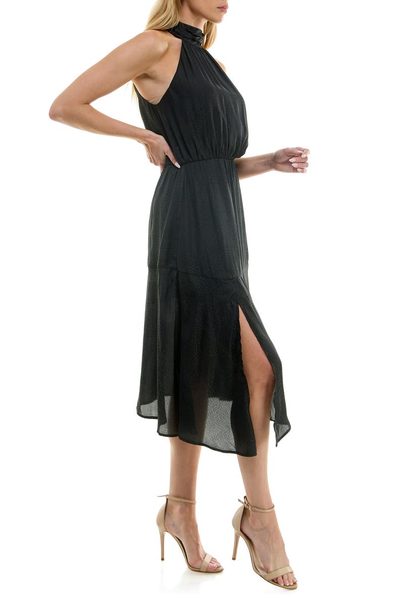 Socialite Tiered Satin Midi Dress, Alternate, color,