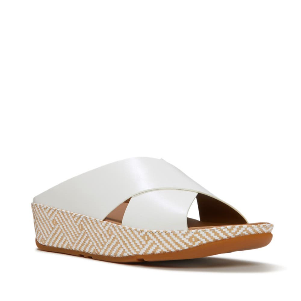 FitFlop Lulu Lux Graphic-Weave Sandal, Main, color, Urban White