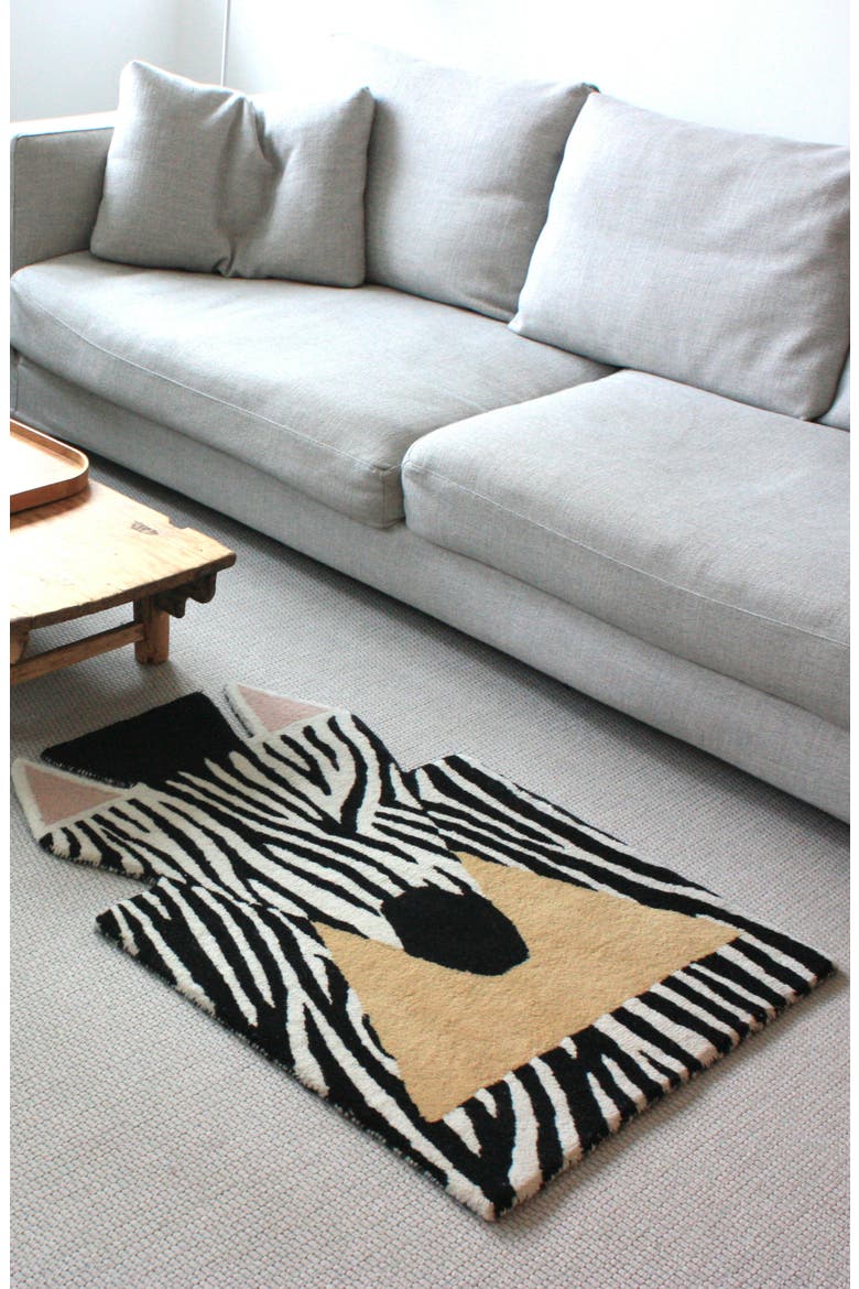 Wool Zebra Rug, Alternate, color, MULTI COLORED