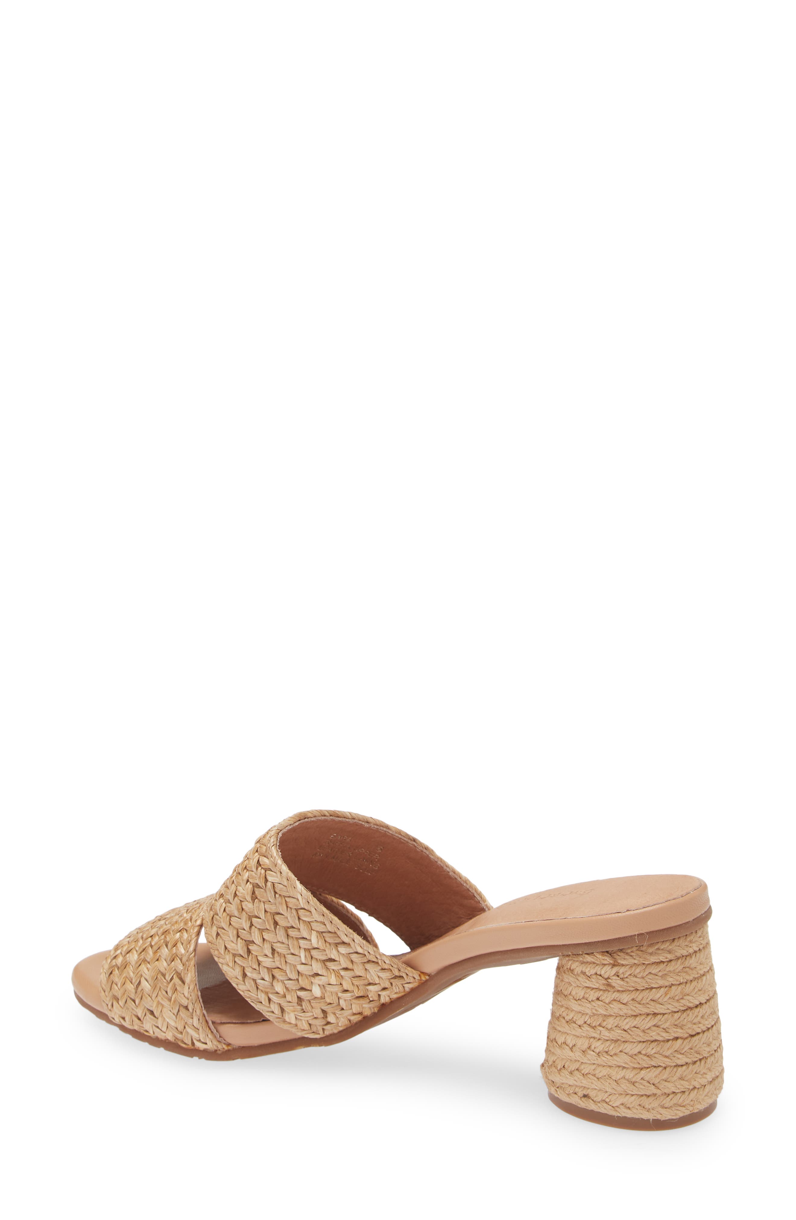 Chocolat Blu Raffia Slide Sandal, Alternate, color, Natural Raffia