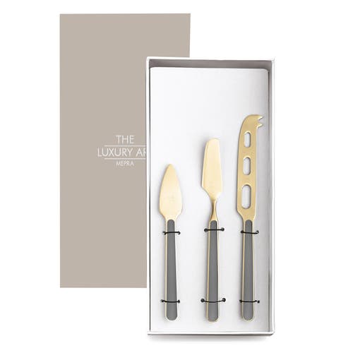Mepra Fantasia Ice Gold Cheese Knives In Multi