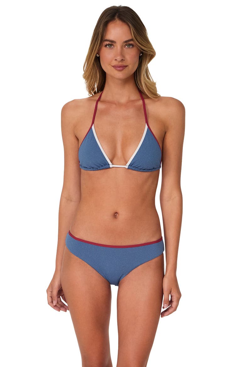 Berkeley Hipster Bikini Swim Bottoms, Alternate, color, Banner Blue Lurex