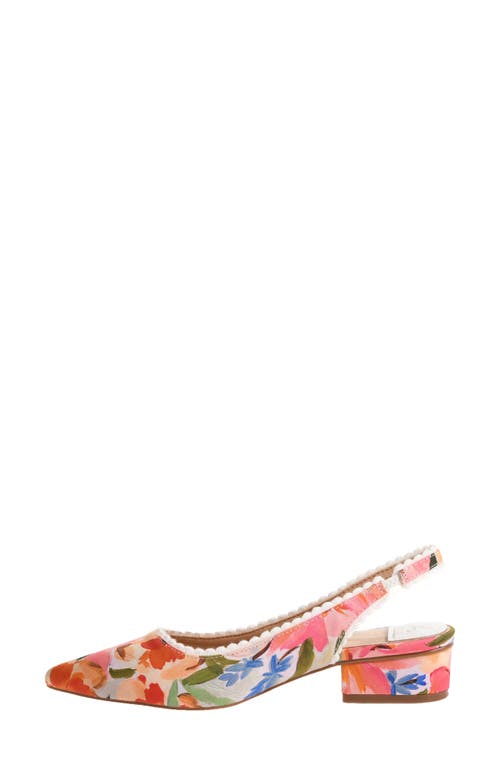 Chinese Laundry Mango Pointed Toe Slingback Flat In Blue Multi
