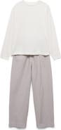 MANGO Cotton Seersucker Pajamas