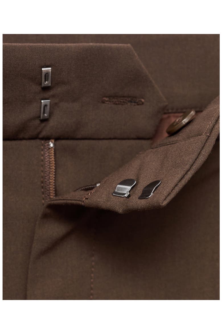 Pleated Wide Leg Pants, Alternate, color, BROWN
