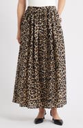 Caslon® Print Pleated Maxi Skirt