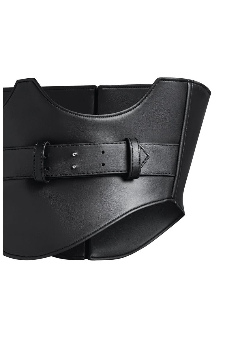 Leather Corset Belt, Alternate, color, Black