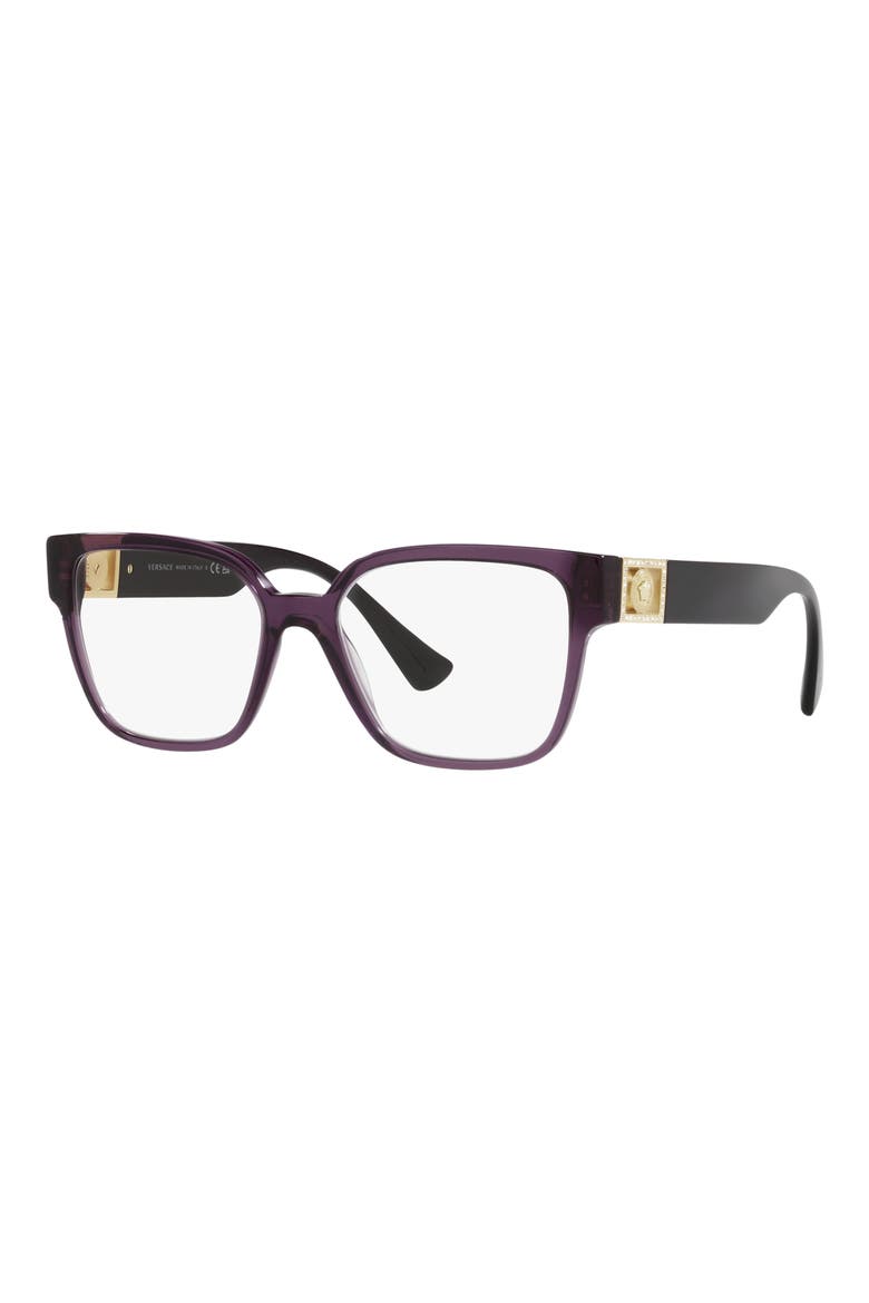 56mm Square Optical Glasses, Alternate, color, PLUM