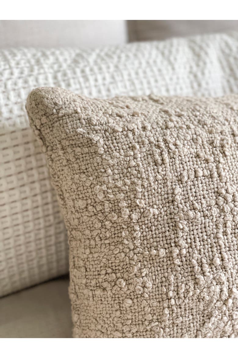 Cozy Cotton Boucle Euro Pillow with Down Alternative Insert, Alternate, color, Beige