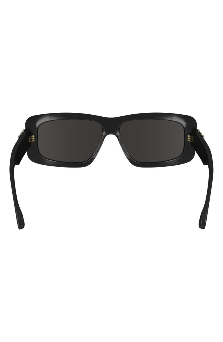 Victoria Beckham Chain 55mm Rectangular Sunglasses, Alternate, color,