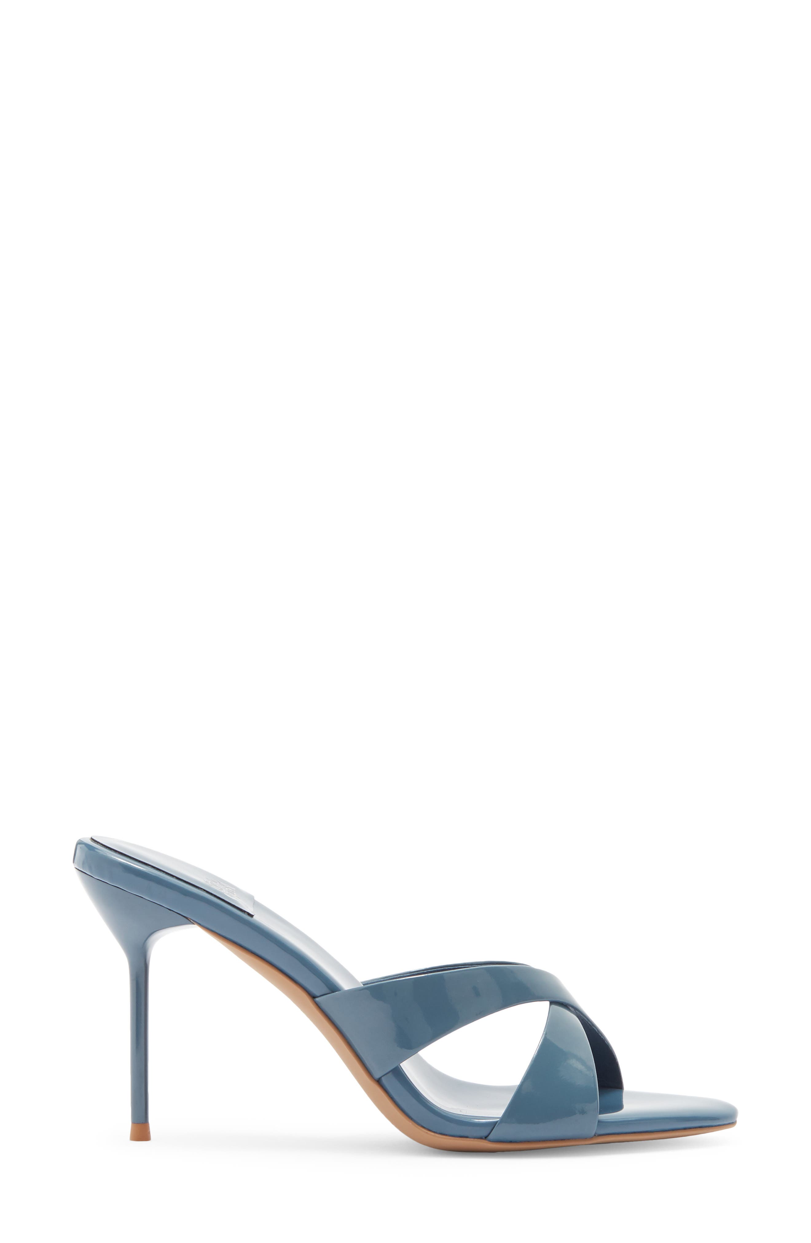 Crisscross Slide Sandal, Alternate, color, DUSTY BLUE PATENT