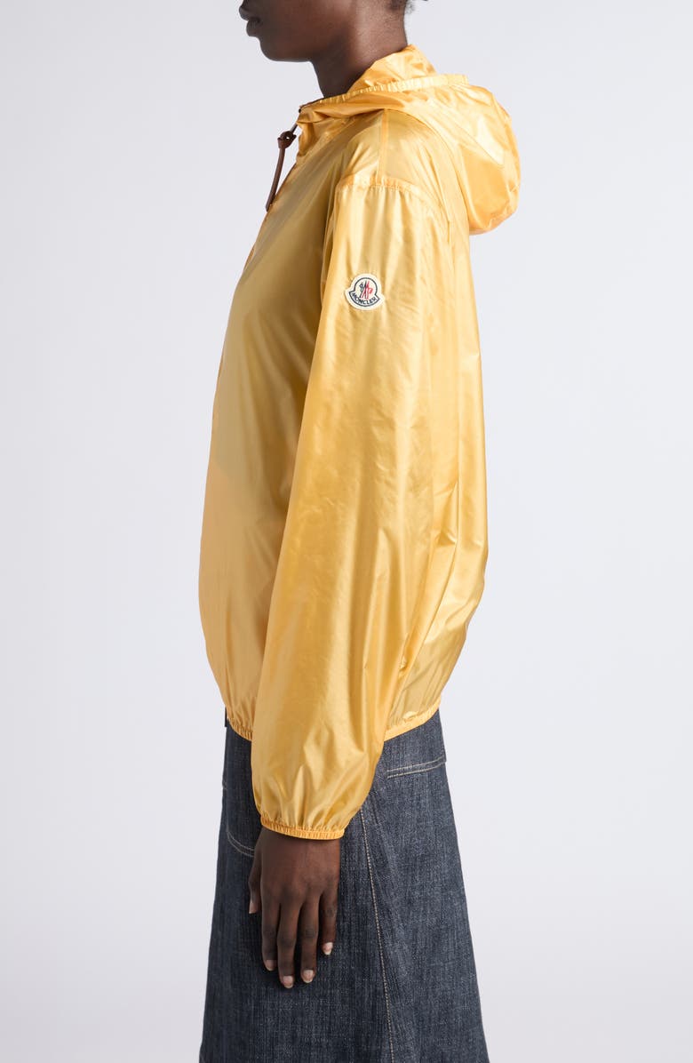 Moncler Fegeos Hooded Windbreaker Jacket, Alternate, color, Yellow