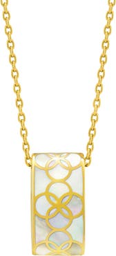 Jan Leslie Sterling With 18K Gold Overlay And Gemstones Drop Pendent Necklace