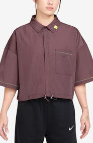 Nike Serena Williams Design Crew Cropped Button Up Shirt