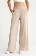 Zella Atlas Elastic Waist Wide Leg Pants