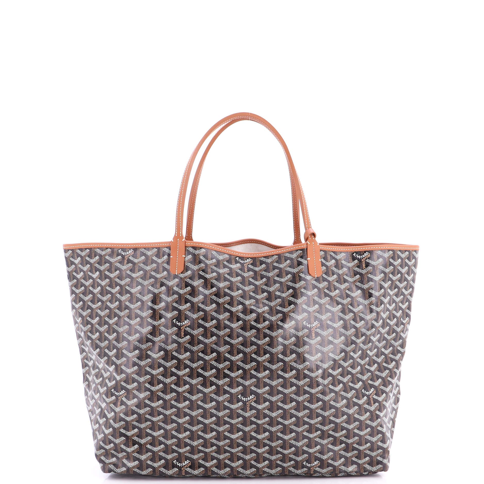 Pre-Owned Goyard Saint Louis Tote Coated Canvas GM, Alternate, color, Brown