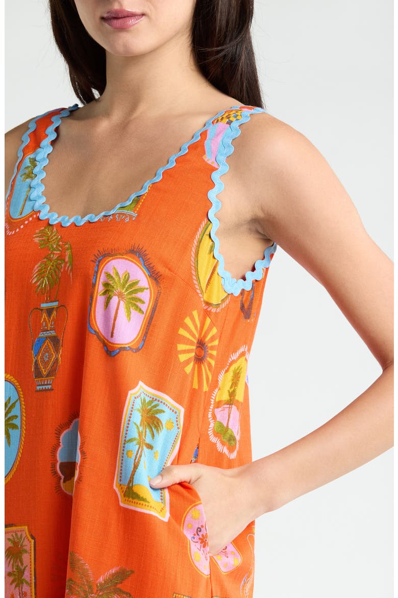 Maury Postcard Auriel Shift Minidress, Alternate, color, RED-PINK-MULT