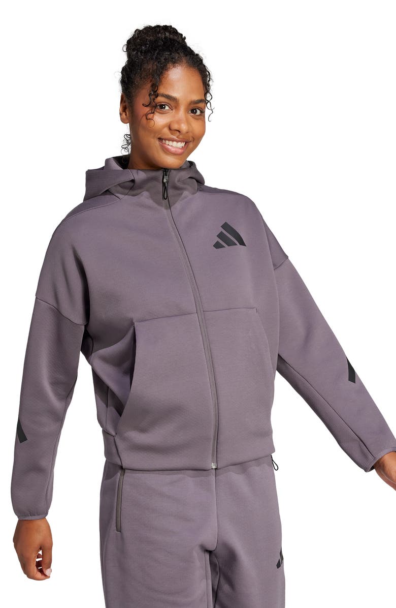 adidas Primeknit Zip Hoodie, Alternate, color, 