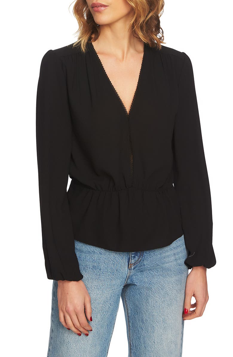 1.STATE V-Neck Peplum Blouse, Main, color, 
