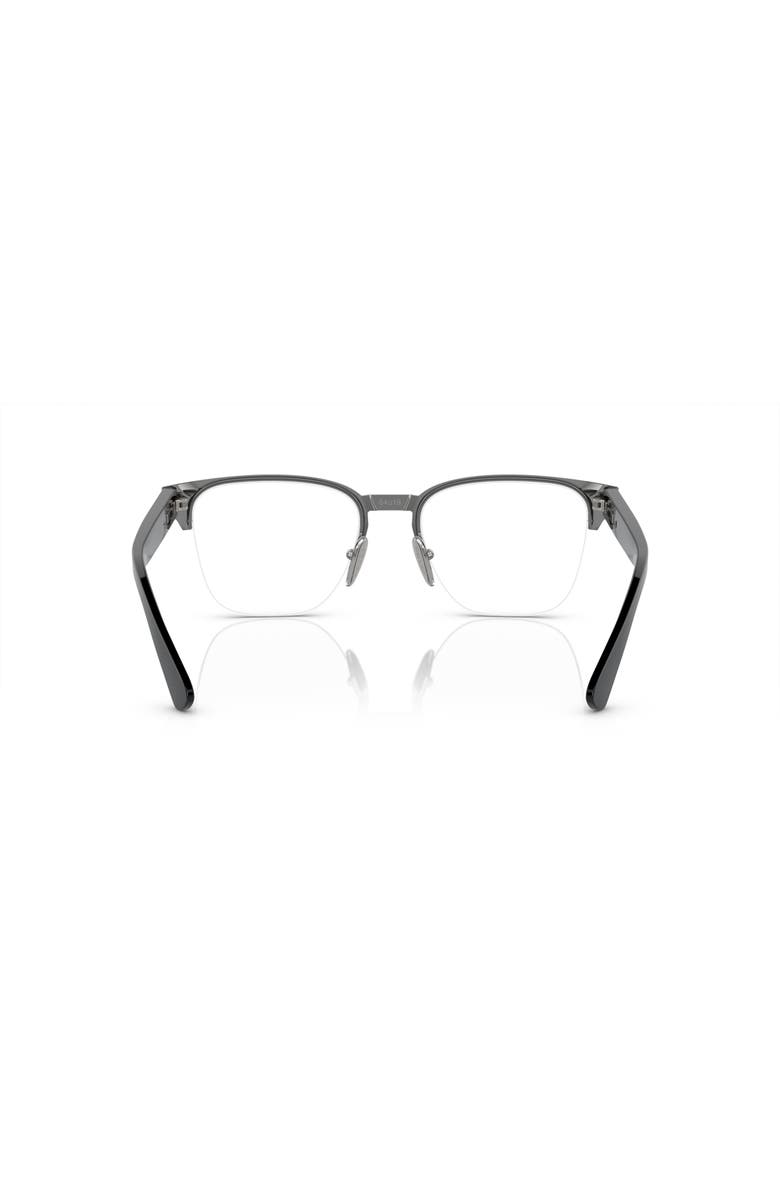 Prada 52mm Rectangle optical glasses, Alternate, color, Silver