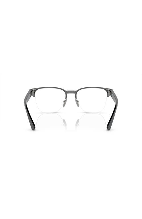 Prada 52mm Rectangle Optical Glasses In Gray