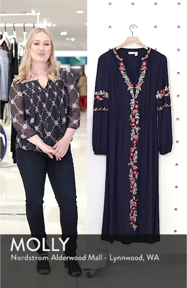 Embroidered Midi Dress, sales video thumbnail