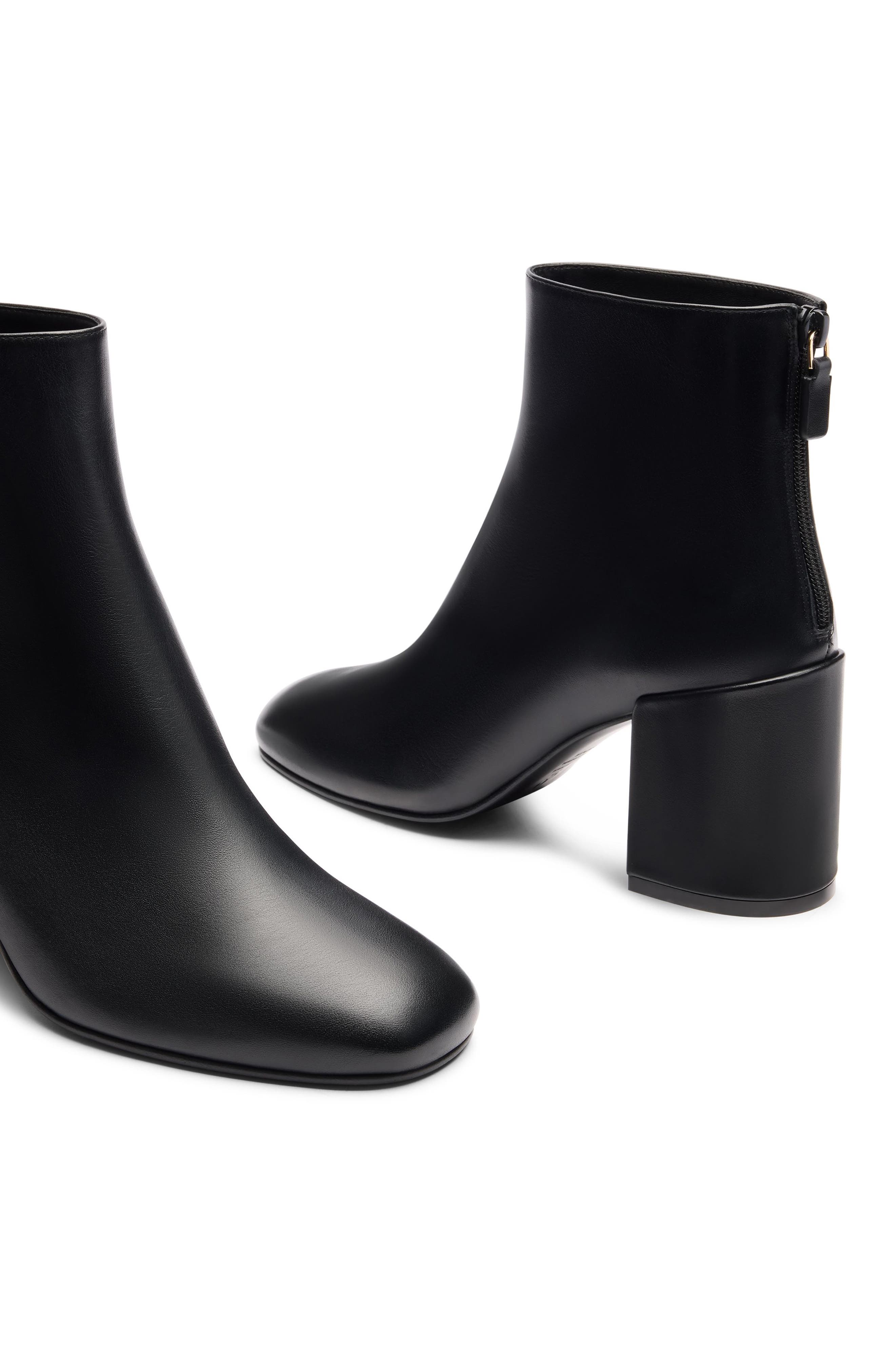 Bacari Leather Bootie, Alternate, color, BLACK