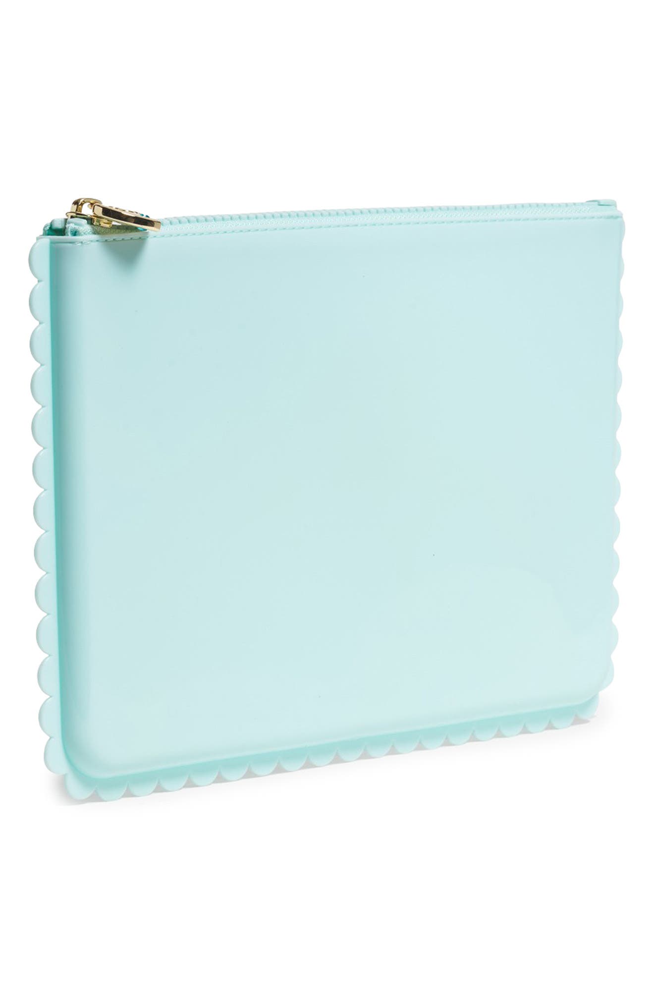 Stoney Clover Lane Jelly Scalloped Flat Pouch, Alternate, color, Sky