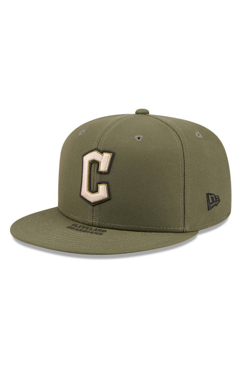 New Era Men's New Era  Olive Cleveland Guardians 2026 Armed Forces Day 59FIFTY Fitted Hat, Alternate, color, Olive
