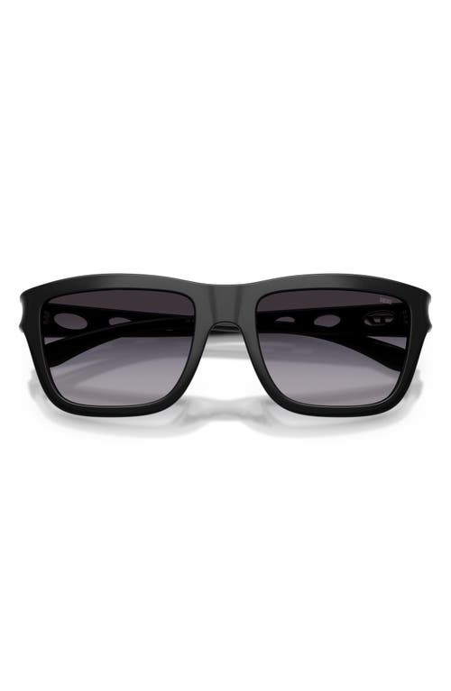 Diesel ® 55mm Gradient Square Sunglasses In Shiny Black/gradient Grey