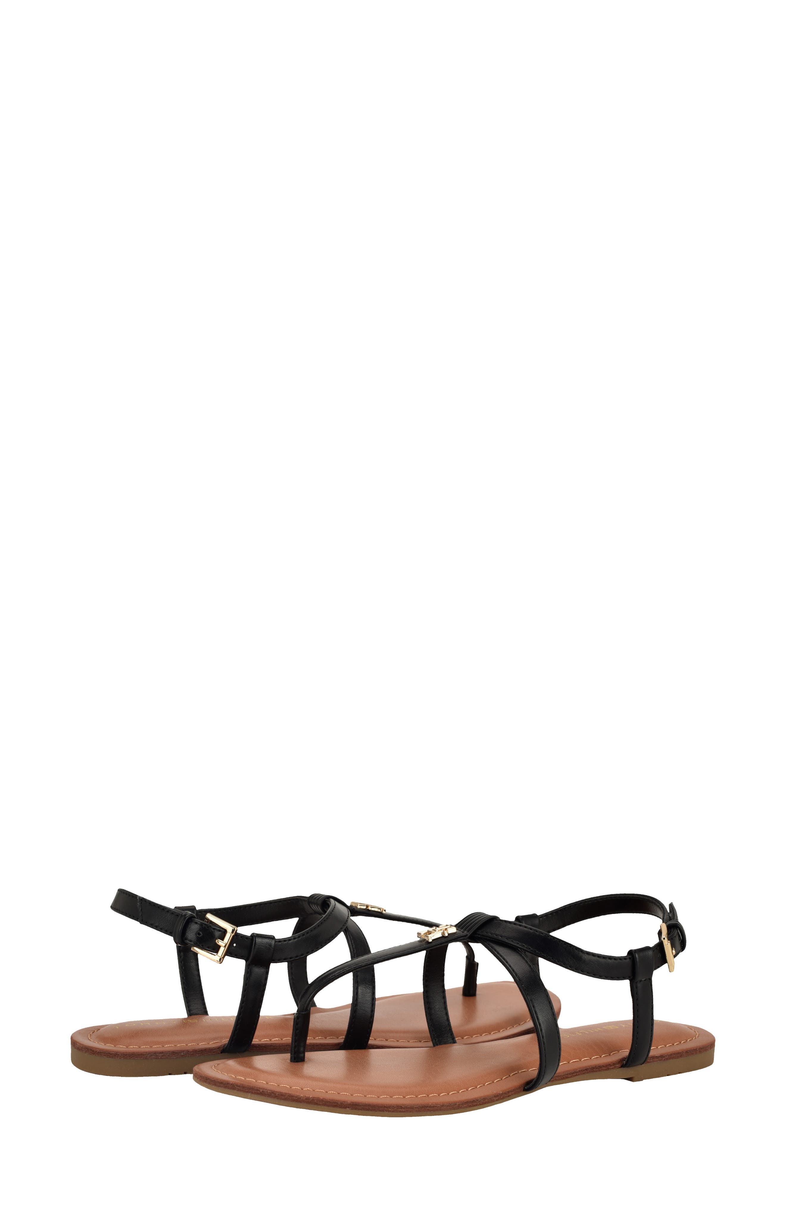 Tommy Hilfiger Lohian T-Strap Sandal, Alternate, color, Black