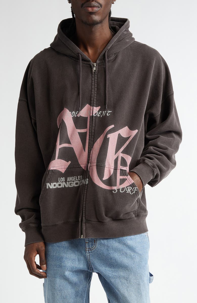 Noon Goons Sponsor Graphic Zip Hoodie, Main, color,