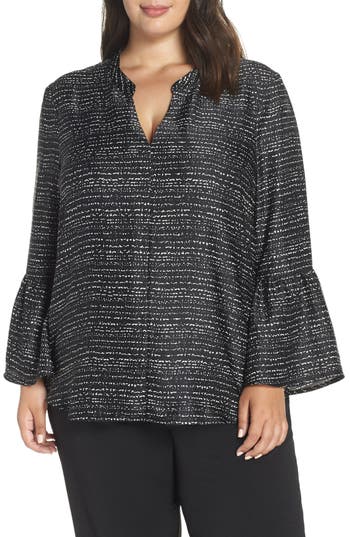 Tart Lemon Hadlee Top In Reverse Ink Stripe