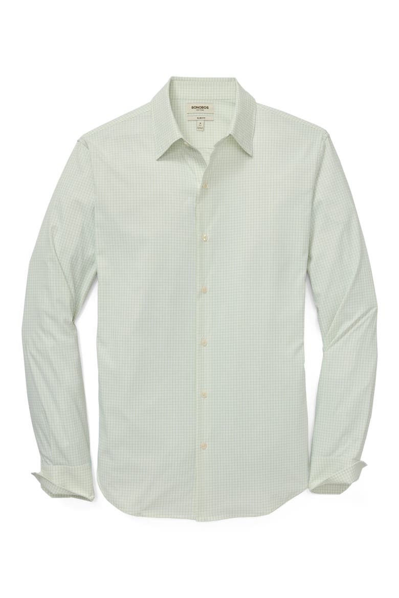 Check Button Down Shirt, Alternate, color, LIGHT GREEN CHECK