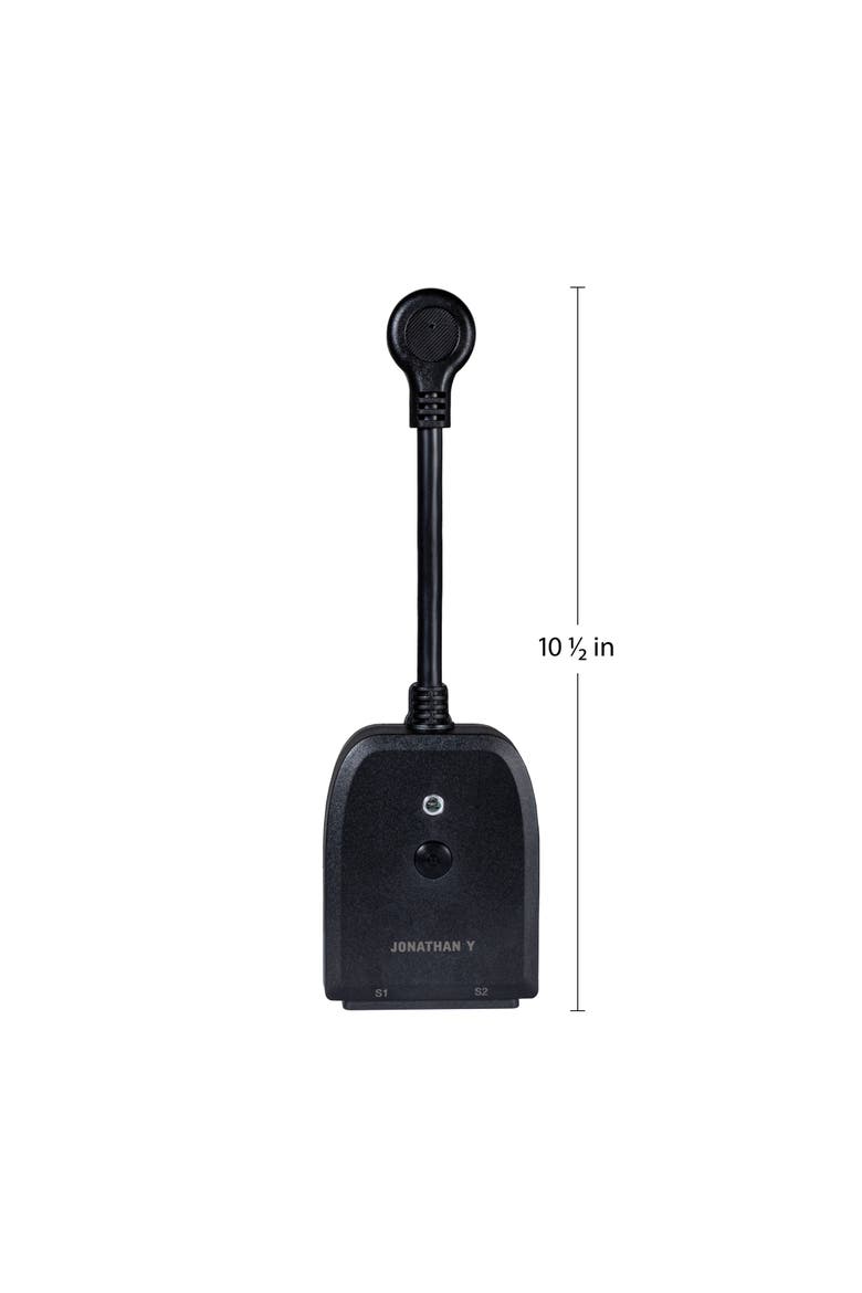 Outdoor Smart Dual Plug - WiFi Remote App Control for Outdoor Lights & Holiday Decor; Compatible with Alexa and Google Home Assistant, No Hub Required, Alternate, color, Black