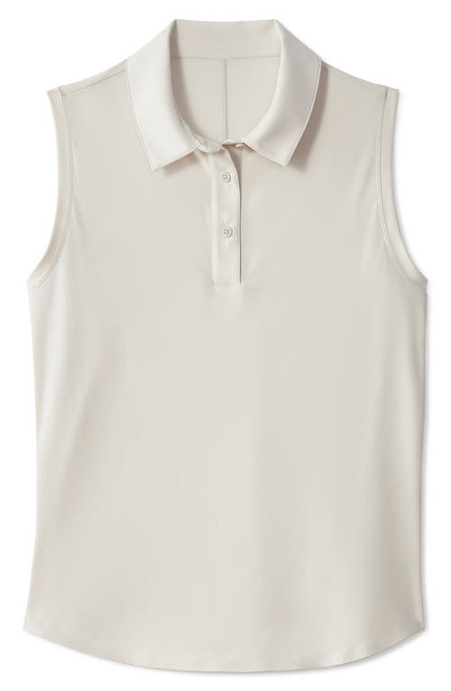 Rhone Course To Court Sleeveless Polo In Sand